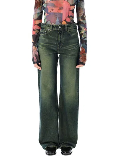 Our Legacy Boot Cut Jeans In Green