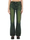 Our Legacy Women S Boot Cut Jeans Malibu Sand Wash In Green
