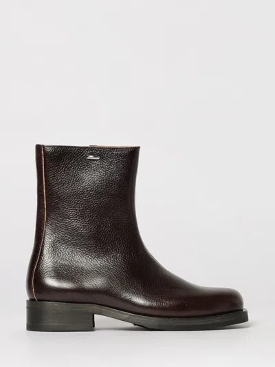 Our Legacy Camion Ankle Boots In Burgundy