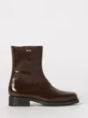 Our Legacy Chocolate Leather Camion Ankle Boots In Brown
