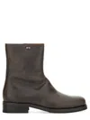 Our Legacy Brown Leather Boots Truck In Brown