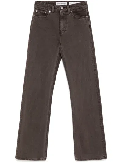 Our Legacy Bootcut Jeans In Brown