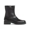Our Legacy Block Heel Round Toe Smooth Finish Boots In Black