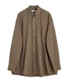 Our Legacy Borrowed Button-down Collar Cotton-voile Shirt In Brown