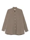Our Legacy Borrowed Button-down Collar Cotton-voile Shirt In Brown