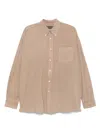 Our Legacy Casual Shirt With Buttoned Front Pocket In Pink Voile