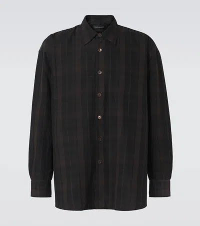 Our Legacy Borrowed Checked Shirt In Black