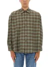 Our Legacy Borrowed Flannel Checked Shirt In Green