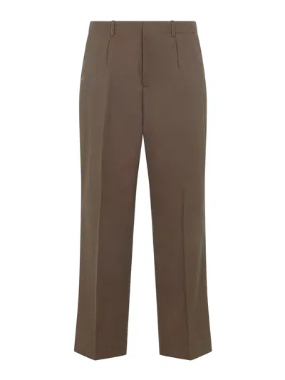 Our Legacy Pleated Borrowed Chino Trousers In Brown