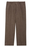 Our Legacy Brown Borrowed Chino Trousers In Tobacco Delave Linen