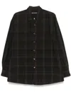 Our Legacy Borrowed Plaid Button-up Shirt In Black