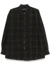 Our Legacy Borrowed Plaid Button-up Shirt In Black