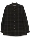 Our Legacy Borrowed Plaid Button-up Shirt In Black