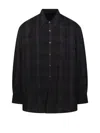 Our Legacy Borrowed Plaid Button-up Shirt In Black