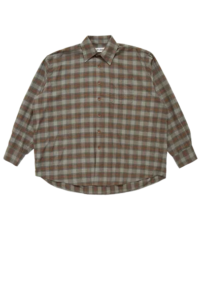 Our Legacy Borrowed Shirt Green In Gray