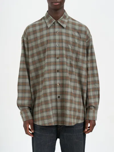 Our Legacy Borrowed Shirt Iowa Flannel Check In Green
