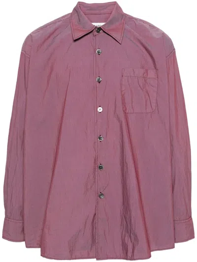 Our Legacy Borrowed Shirt Men Raspberry In Cotton In Pink