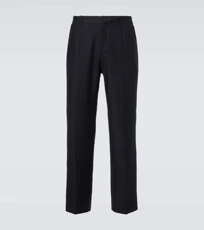 Our Legacy Borrowed Striped Chinos In Black