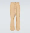 Our Legacy Borrowed Wide-leg Cotton And Linen Pants In Washed Oat Cotton Linen Cord