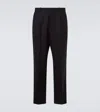 Our Legacy Borrowed Pleated Wool Straight-leg Trousers In Black