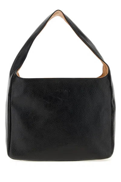 Our Legacy Black Leather Brick Shoulder Bag