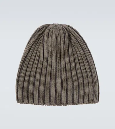 Our Legacy Boston Ribbed-knit Wool Beanie In Brown