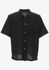 Our Legacy Black Boucle Box Shirt In Black
