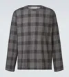 Our Legacy Box Longsleeve In Oakland Check Legacy Jersey In Gray