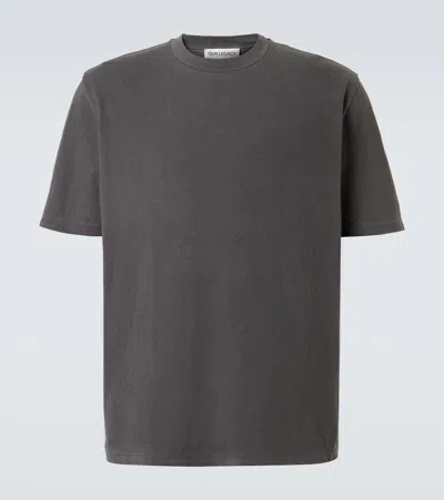 Our Legacy Mens Worn Black Boxy Short-sleeve Cotton-jersey T-shirt In Gray