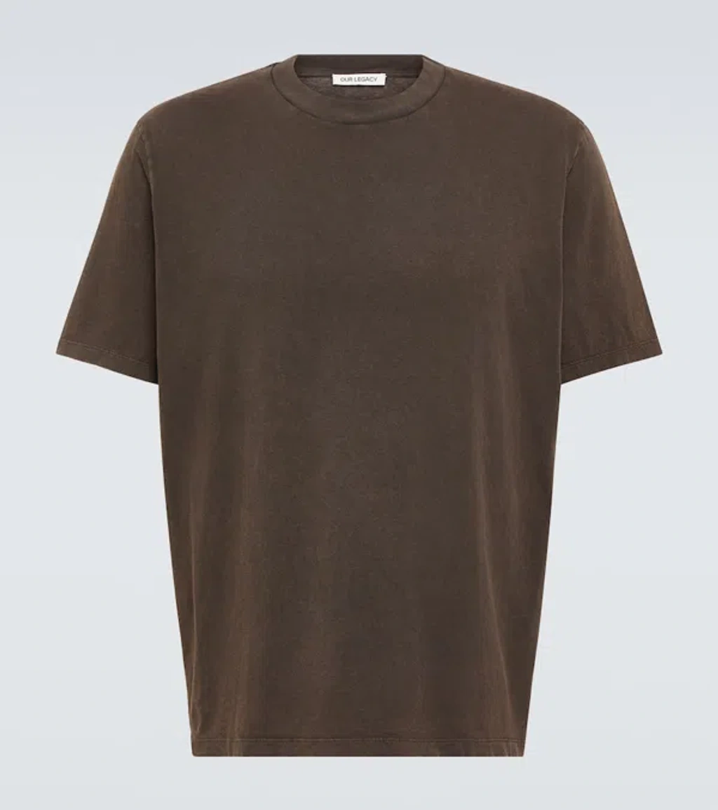 Our Legacy Box Cotton Jersey T-shirt In Sulphur Black Legacy