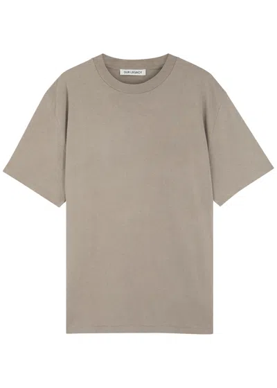 Our Legacy Box Cotton T-shirt In Beige