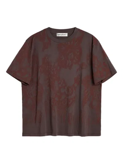 Our Legacy Box Floral-print T-shirt In Brown