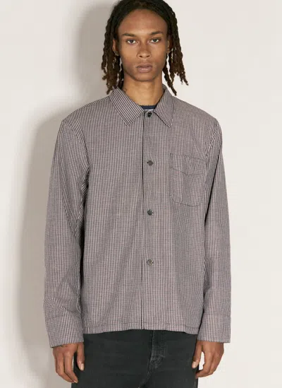 Our Legacy Box Linen Shirt In Blue