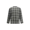 Our Legacy Box Longsleeve In Oakland Check Legacy Jersey In Gray