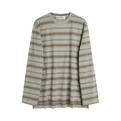 Pre-owned Our Legacy Box Long-sleeve 'specture Stripe' | Tan | Men's Size 50