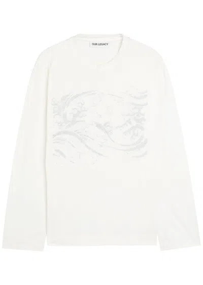 Our Legacy Box Printed Cotton T-shirt In White