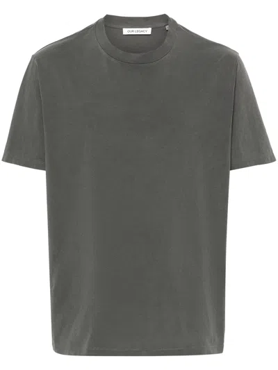 Our Legacy Mens Worn Black Boxy Short-sleeve Cotton-jersey T-shirt In Gray