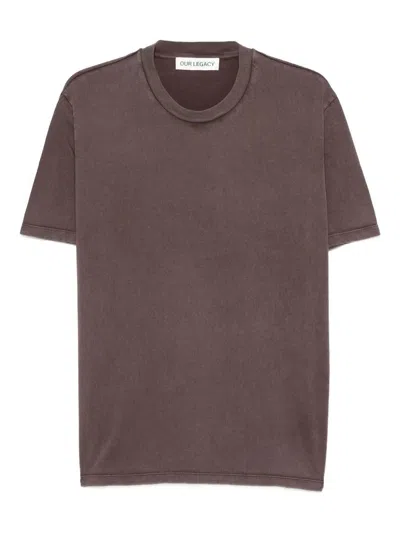 Our Legacy Box T-shirt Clothing In Brown