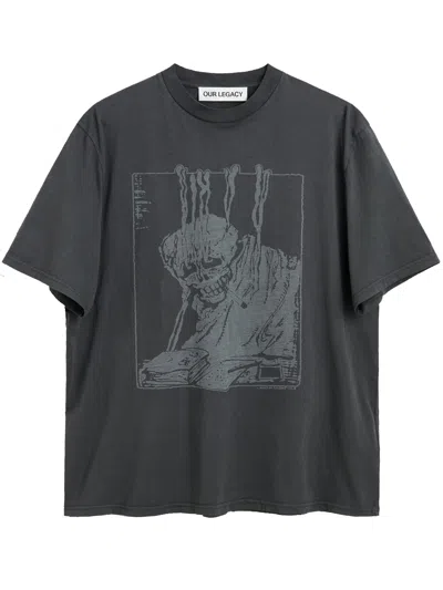 Our Legacy Box T-shirt Woman Grey In Gray