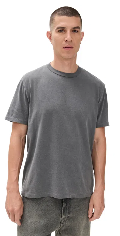Our Legacy Box T-shirt Worn Black Legacy Jersey In Gray