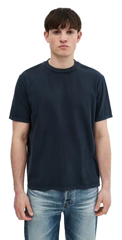 Our Legacy Box Fit Crew Neck Short Sleeve T-shirt In Blue