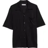 Our Legacy Black Boucle Box Shirt In Black Boucle