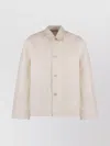 Our Legacy Boxy Cotton Overshirt Side Slits In Neutral