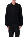 Our Legacy Boxy Fit Evening Polo In Soft Alpaca Blend In Black