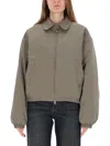 Our Legacy Boxy Oversized Sports Jacket With Elasticated Hem In Gray