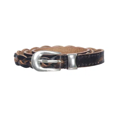 Pre-owned Our Legacy Braided Belt 'vintage Black' | Brown | Men's Size 70