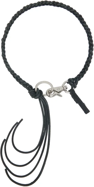 Our Legacy Ladon Braided Suede Keychain In Multi