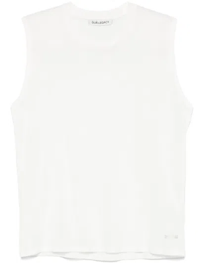 Our Legacy Breathe Cotton-jersey Tank Top In White