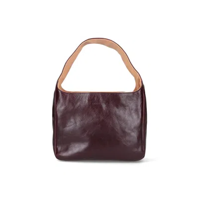 Our Legacy Brick Large Shoulder Bag In Burgundy