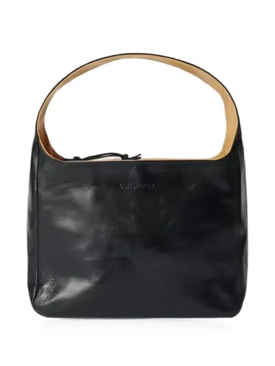 Our Legacy Brick Leather Tote Bag In Black